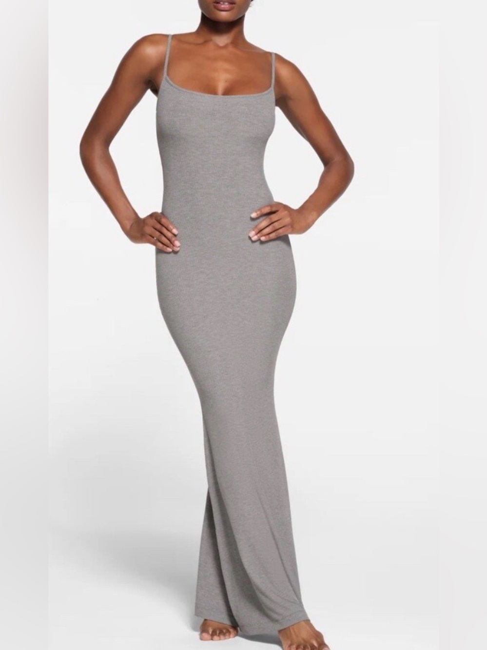 SKIMS Grey Tank Maxi Dress - Picture 2 of 7